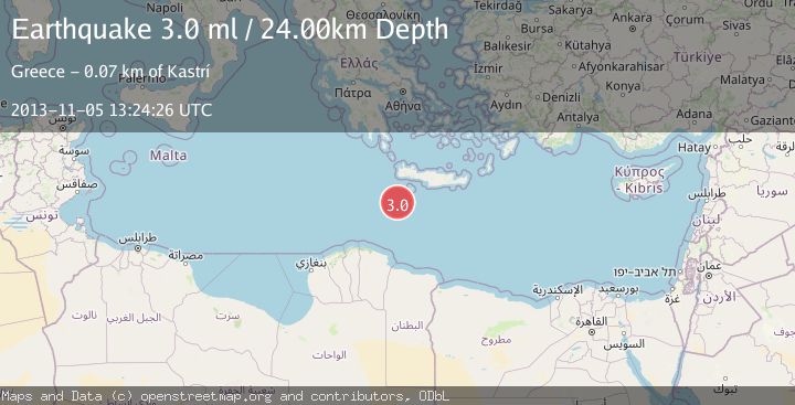Map of CRETE, GREECE