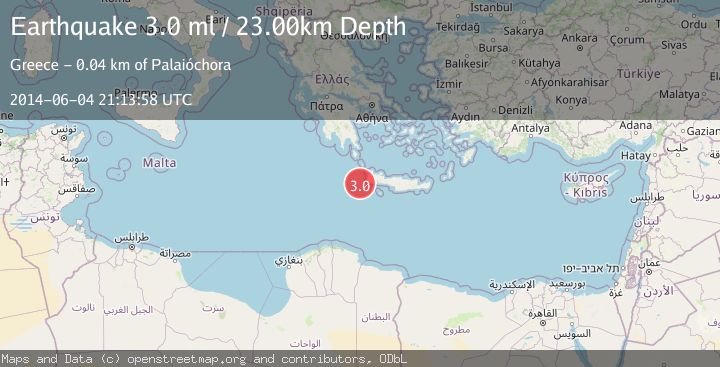 Map of CRETE, GREECE