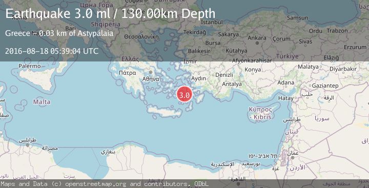 Map of DODECANESE ISLANDS, GREECE