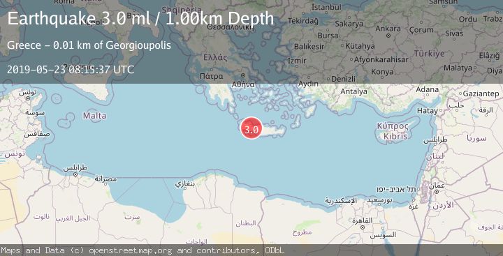 Map of CRETE, GREECE