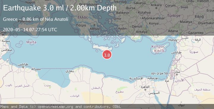Map of CRETE, GREECE