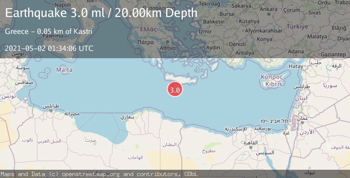 Map of CRETE, GREECE