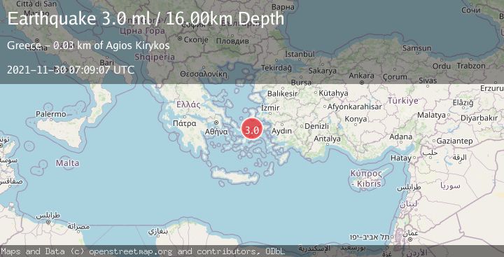 Map of DODECANESE ISLANDS, GREECE