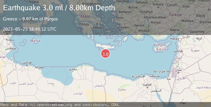 Map of CRETE, GREECE