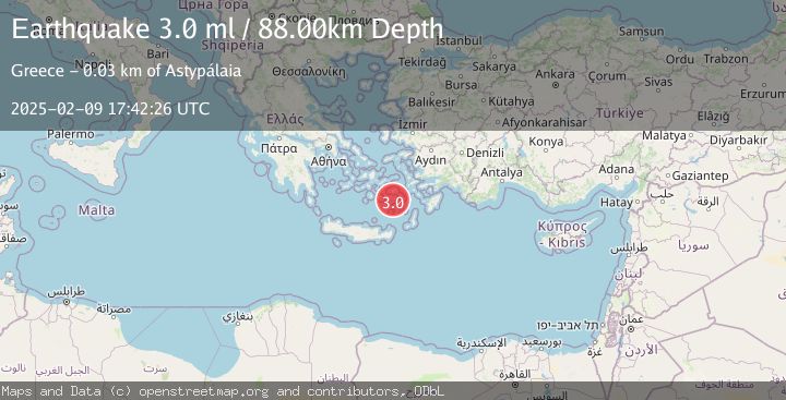 Map of DODECANESE ISLANDS, GREECE