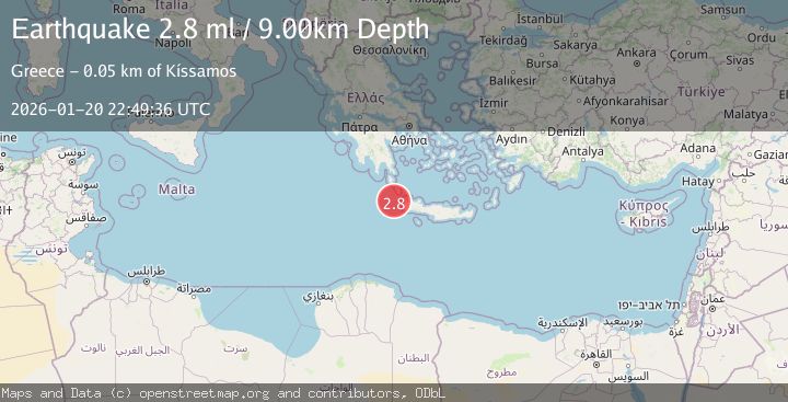 Map of CRETE, GREECE