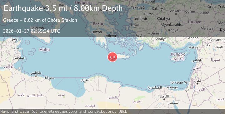 Map of CRETE, GREECE