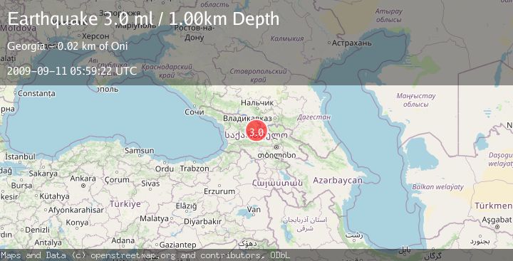 Map of GEORGIA (SAK'ART'VELO)