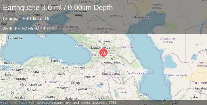 Map of GEORGIA (SAK'ART'VELO)