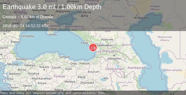 Map of BLACK SEA, OFFSHORE GEORGIA