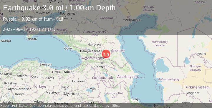 Map of CAUCASUS REGION, RUSSIA