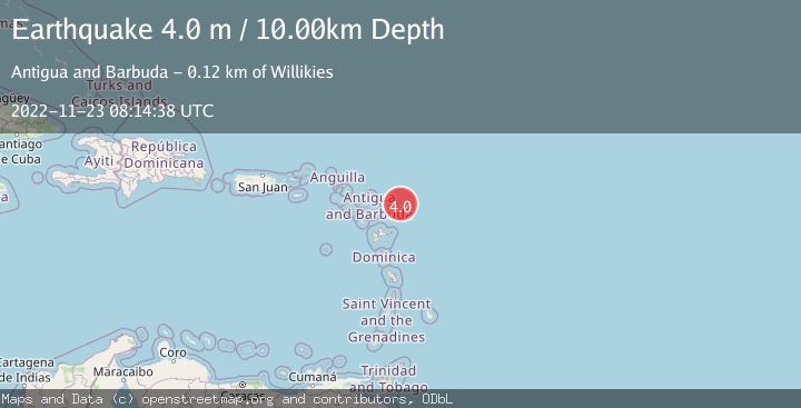 Map of ANTIGUA AND BARBUDA REGION