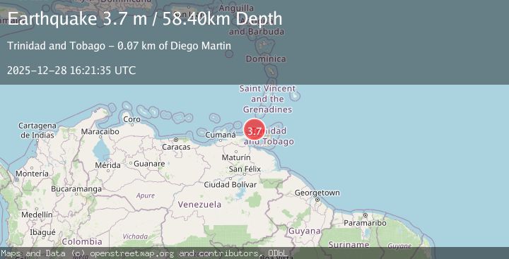 Map of OFFSHORE SUCRE, VENEZUELA