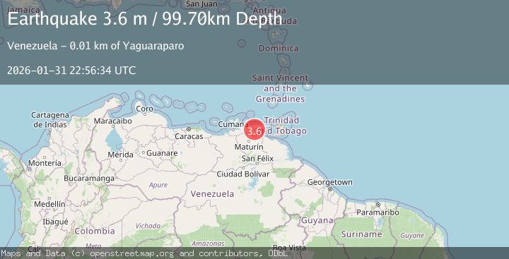 Map of GULF OF PARIA, VENEZUELA