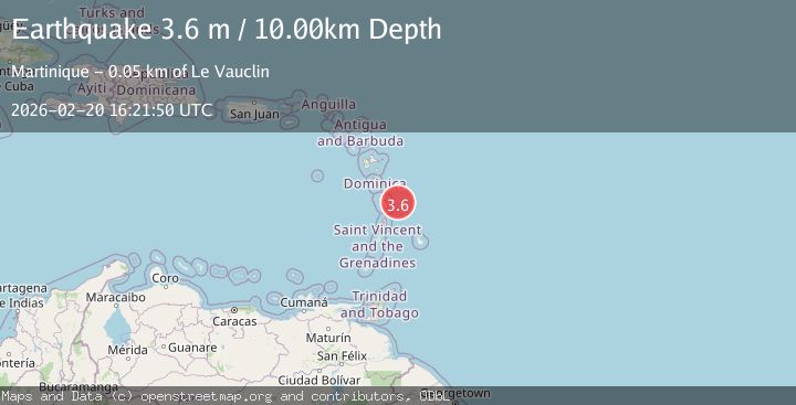 Map of MARTINIQUE REGION, WINDWARD ISL.