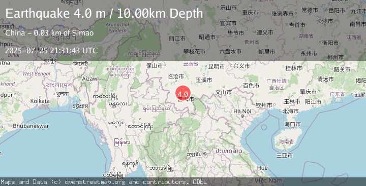 Map of YUNNAN, CHINA