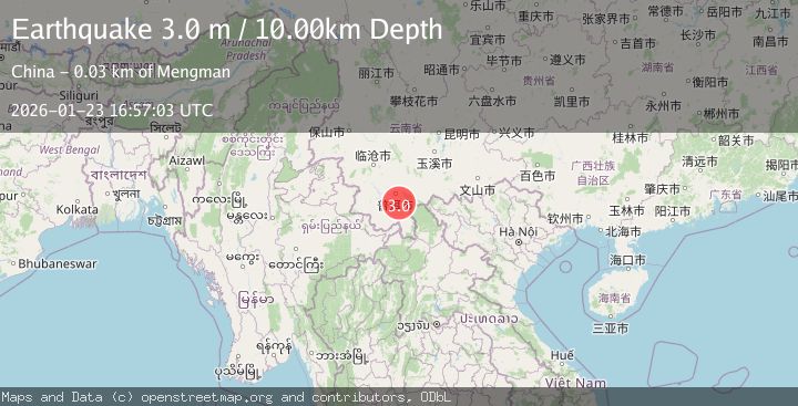 Map of CHINA-LAOS BORDER REGION