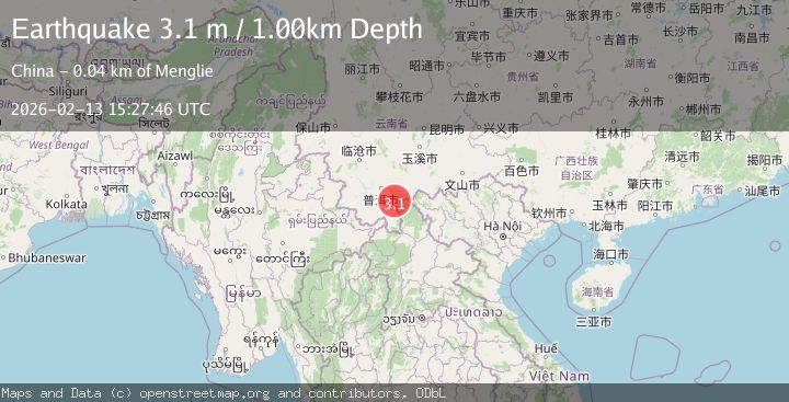 Map of CHINA-LAOS BORDER REGION