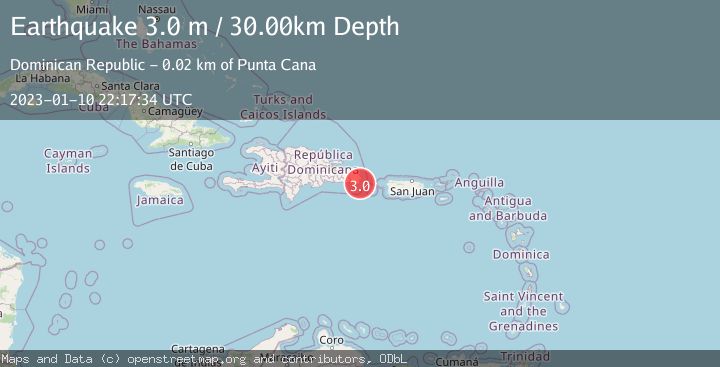 Map of MONA PASSAGE, DOMINICAN REPUBLIC