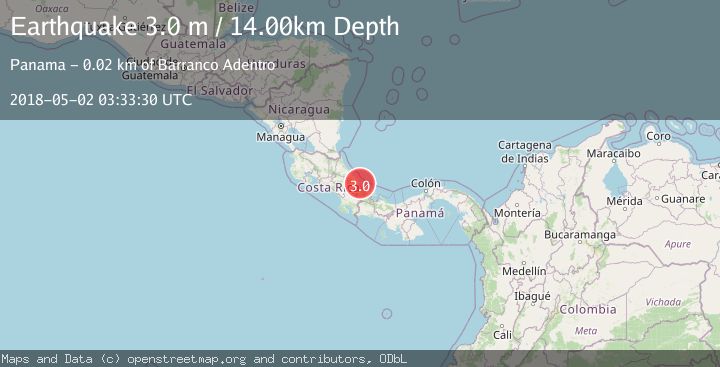 Map of PANAMA-COSTA RICA BORDER REGION