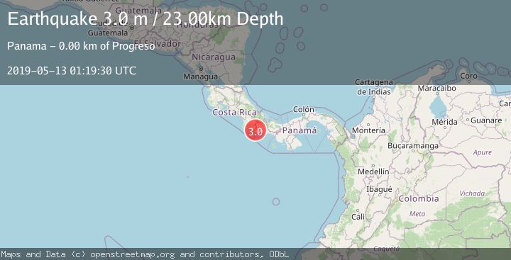Map of PANAMA-COSTA RICA BORDER REGION