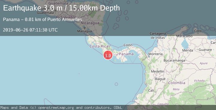 Map of PANAMA-COSTA RICA BORDER REGION