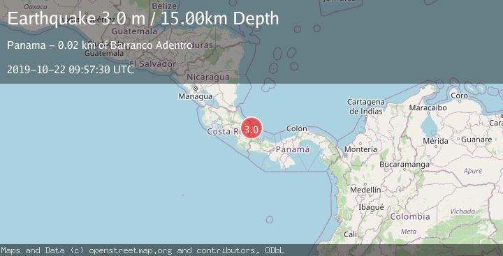 Map of PANAMA-COSTA RICA BORDER REGION