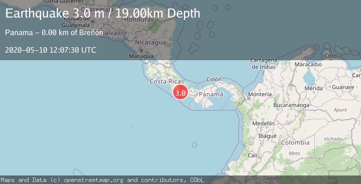 Map of PANAMA-COSTA RICA BORDER REGION