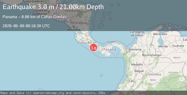 Map of PANAMA-COSTA RICA BORDER REGION
