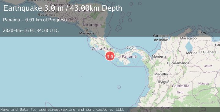 Map of PANAMA-COSTA RICA BORDER REGION