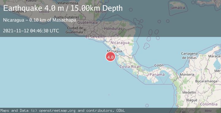 Map of OFF COAST OF COSTA RICA