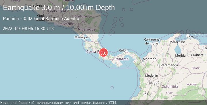 Map of PANAMA-COSTA RICA BORDER REGION
