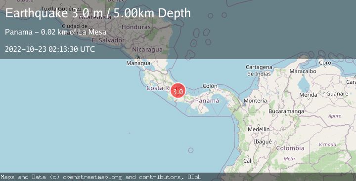 Map of PANAMA-COSTA RICA BORDER REGION