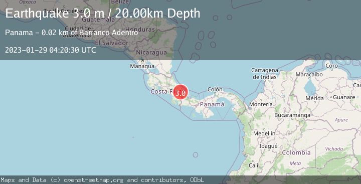 Map of PANAMA-COSTA RICA BORDER REGION