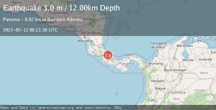 Map of PANAMA-COSTA RICA BORDER REGION