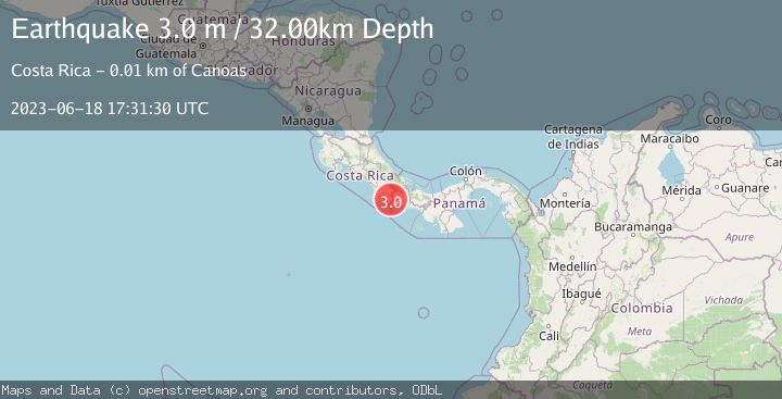 Map of PANAMA-COSTA RICA BORDER REGION