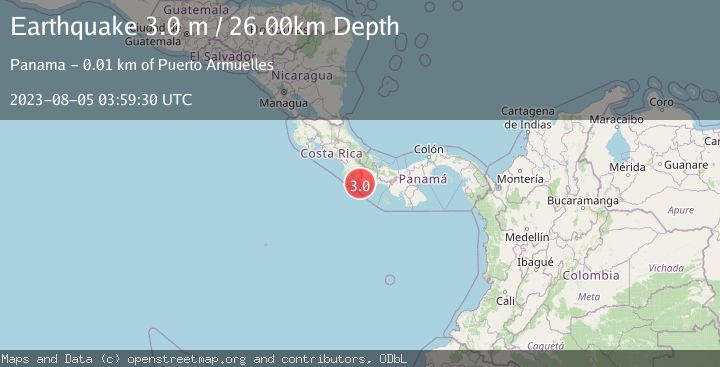 Map of PANAMA-COSTA RICA BORDER REGION
