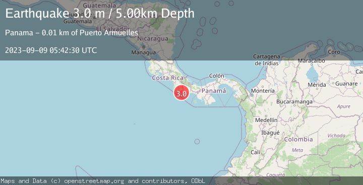Map of PANAMA-COSTA RICA BORDER REGION
