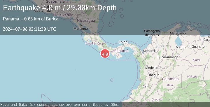 Map of SOUTH OF PANAMA