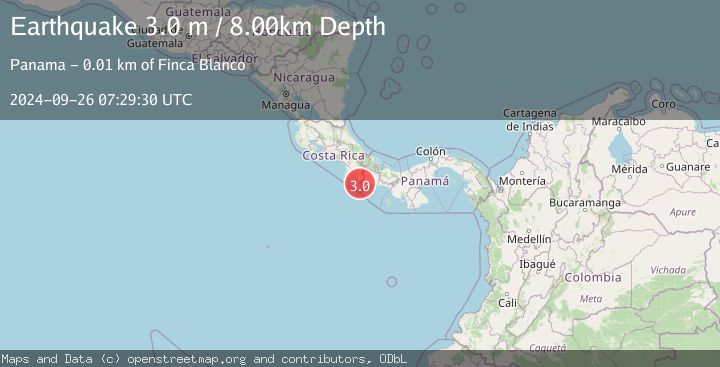 Map of PANAMA-COSTA RICA BORDER REGION
