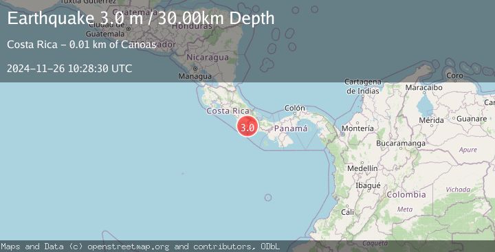Map of PANAMA-COSTA RICA BORDER REGION