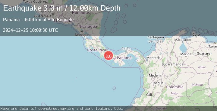 Map of PANAMA-COSTA RICA BORDER REGION