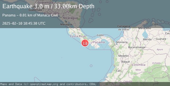 Map of PANAMA-COSTA RICA BORDER REGION