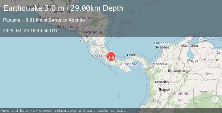 Map of PANAMA-COSTA RICA BORDER REGION