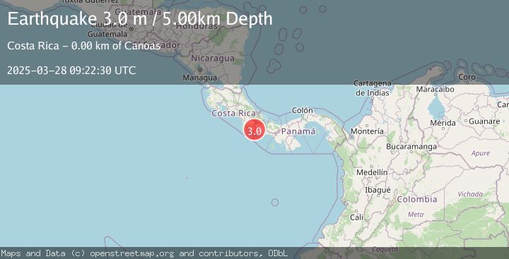 Map of PANAMA-COSTA RICA BORDER REGION