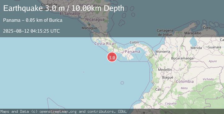 Map of OFF COAST OF COSTA RICA