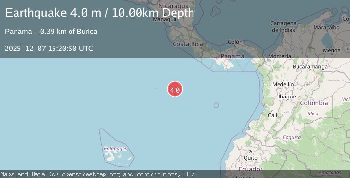 Map of OFF COAST OF CENTRAL AMERICA