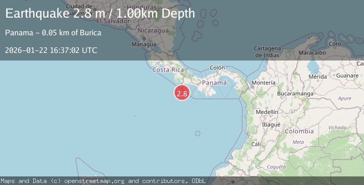 Map of SOUTH OF PANAMA