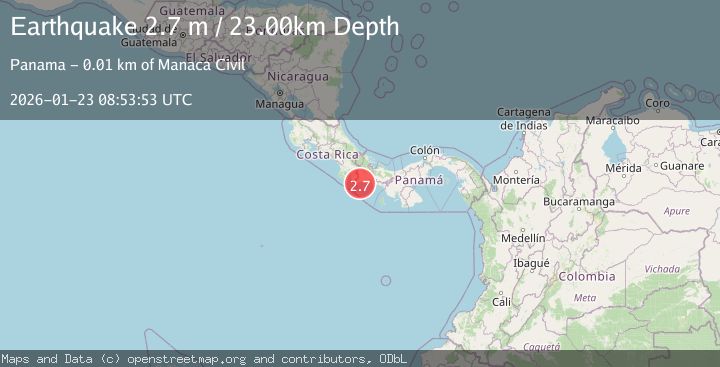 Map of PANAMA-COSTA RICA BORDER REGION