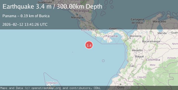 Map of OFF COAST OF CENTRAL AMERICA